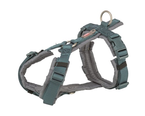 Шлея для собак Trixie Premium Трекінгова L 70-85 см 25 мм Синьо-сіра (4053032679054)