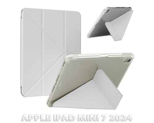 Чохол до планшета BeCover Ultra Slim Origami Transparent Apple iPad Mini 7 2024 Gray (712935)