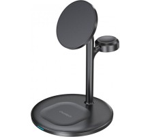 Зарядний пристрій Choetech 15W 3-in-1 Magnetic Wireless Fast Charger black (T585-F-101-CCBK)