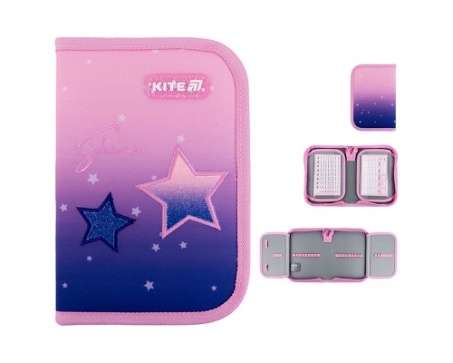 Пенал Kite 622 Sparkling, 1 відділення, 2 відвороти (K25-622-1)