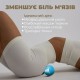 Масажний м'яч PowerPlay PP-4355 Silicone Lacrosse Peanut Ball (6.3х12.6см) Синій (PP-4355_Blue)
