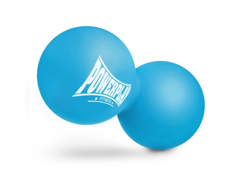 Масажний м'яч PowerPlay PP-4355 Silicone Lacrosse Peanut Ball (6.3х12.6см) Синій (PP-4355_Blue)