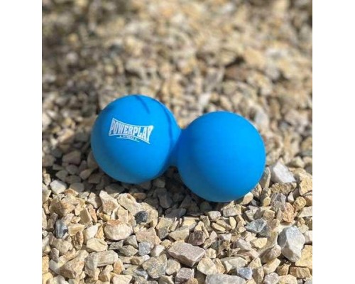 Масажний м'яч PowerPlay PP-4355 Silicone Lacrosse Peanut Ball (6.3х12.6см) Синій (PP-4355_Blue)