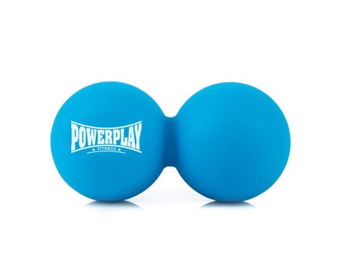 Масажний м'яч PowerPlay PP-4355 Silicone Lacrosse Peanut Ball (6.3х12.6см) Синій (PP-4355_Blue)