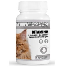 Вітаміни для котів Unicum PREMIUM зуби та кістки 100 табл. (4820150201814)
