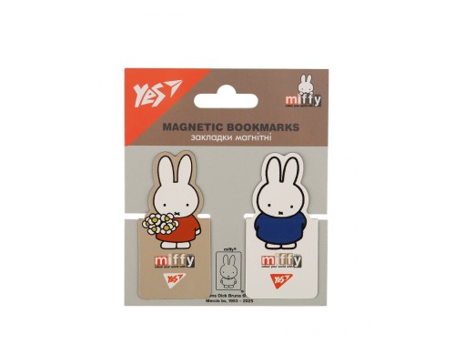 Закладки для книг Yes магнітні Miffy, висікання, 2 шт (708398)