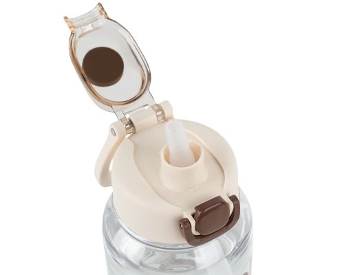Поїльник-непроливайка Kite 700 мл, біло-коричнева (K25-1217-1)