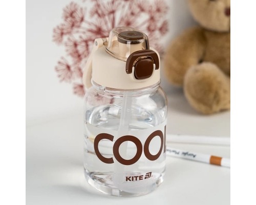 Поїльник-непроливайка Kite 700 мл, біло-коричнева (K25-1217-1)