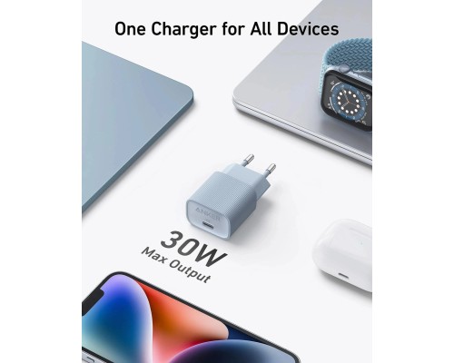 Зарядний пристрій Anker PowerPort 511 Nano IV 30W USB-C White (A2337G21)