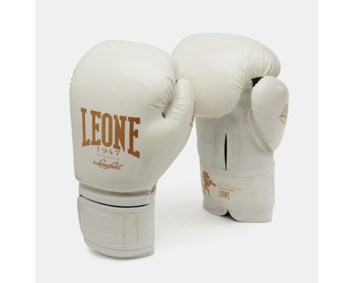 Боксерські рукавички Leone GN059W White/Gold 16 унцій (GN059W_White_16oz)