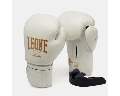 Боксерські рукавички Leone GN059W White/Gold 16 унцій (GN059W_White_16oz)