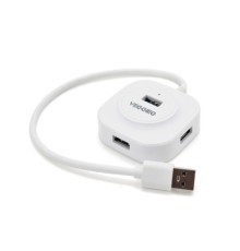 Концентратор VEGGIEG USB 3.0 to 4xUSB 0.3m white (V-U3403)