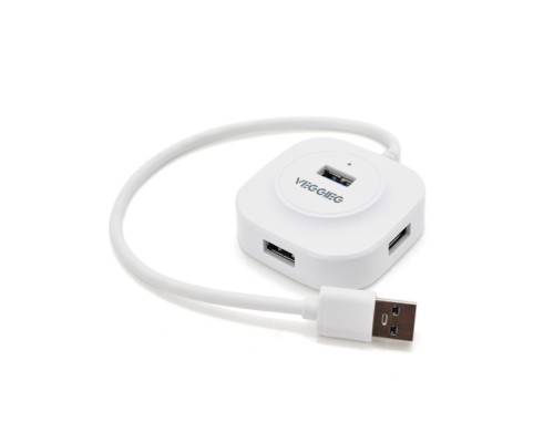 Концентратор VEGGIEG USB 3.0 to 4xUSB 0.3m white (V-U3403)