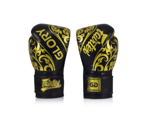 Боксерські рукавички Fairtex BGVG2 Velcro Black 14 унцій (бинти в комплекті) (BGVG2_Velcro_14oz_Black)