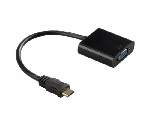 Перехідник mini HDMI M to VGA F 0.3m 4K/2K black Voltronic (YT-C-mnHDMI(M)/VGA(F)-B)