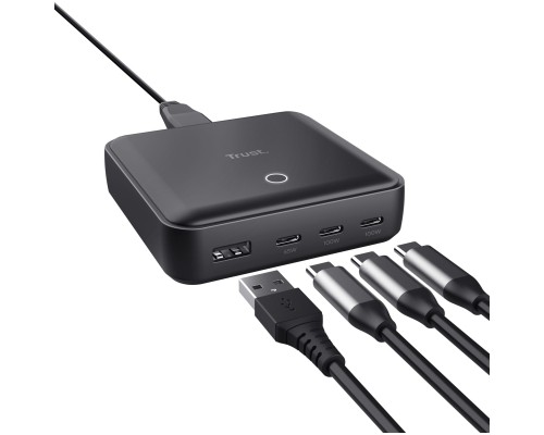Зарядний пристрій Trust 3xUSB-C + USB-A 100W PD black (25242_TRUST)