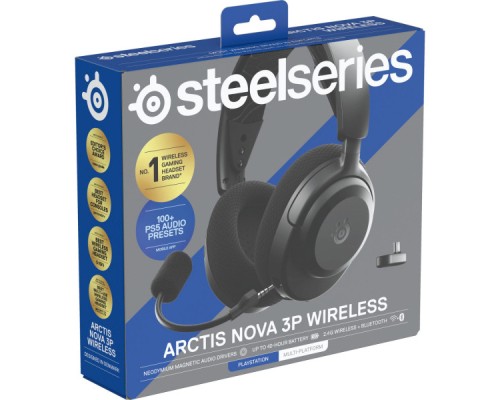 Навушники SteelSeries Arctis Nova 3P Wireless MultiPlatform Black (61686)