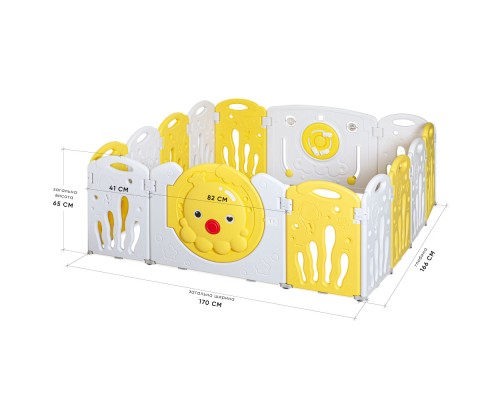 Дитячий манеж Mealux Kraken Yellow (KD-C121 Yellow)