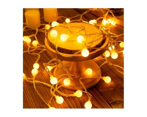 Гірлянда Voltronic Кульки матові, 40 шт, 6 м., прозора, USB (GirlBall-40LED-6mUSB)