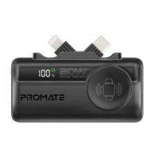 Батарея універсальна Promate 5000mAh PD/20W, Apple Watch charging (powerup-trio.black)