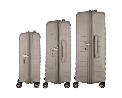 Набір валіз 2E Aero (L+M+S), сіро-коричневі (2E-SPP-AERO-SET3-TP)