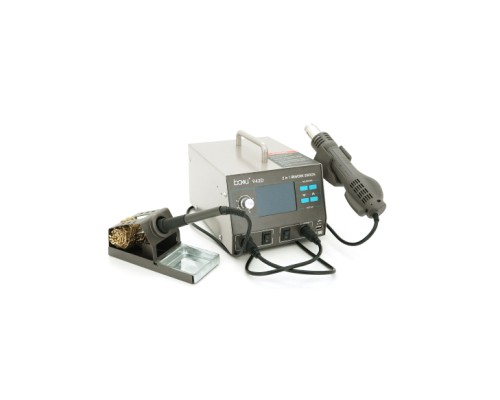 Паяльна станція Bakku BA-942D з цифровою індикацією на фен і паяльник, DC:110-240V, 4A,700W, 5 кг (BA-942D)