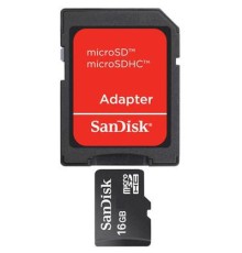 Карта пам'яті SanDisk 16Gb microSDHC class 4 (SDSDQM-016G-B35A)