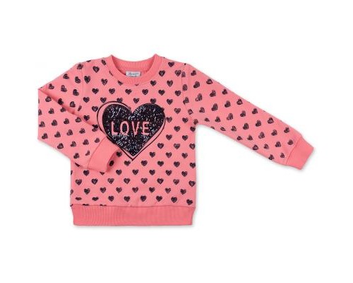 Набір дитячого одягу Breeze кофта зі штанами з сердечком із паєток (8271-104G-pink)