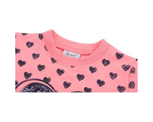 Набір дитячого одягу Breeze кофта зі штанами з сердечком із паєток (8271-104G-pink)