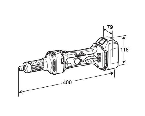 Шліфувальна машина Makita LXT, 6мм / 38мм (без АКБ и БП) (DGD800Z)