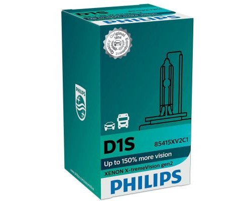 Автолампа Philips D1S X-tremeVision +150% gen2 1шт (85415XV2C1)