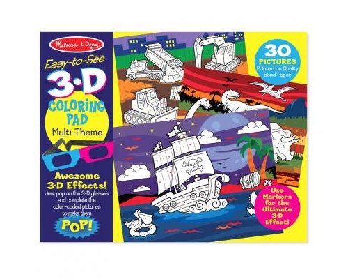 Набір для творчості Melissa&Doug 3D розмальовка по точках для хлопчиків (MD9964)