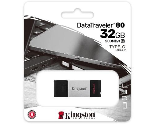 USB флеш накопичувач Kingston 32GB DataTraveler 80 USB 3.2/Type-C (DT80/32GB)