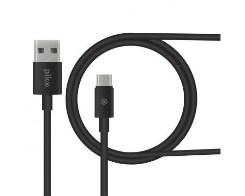 Дата кабель USB 2.0 AM to Micro 5P 0.2m black Piko (1283126493874)