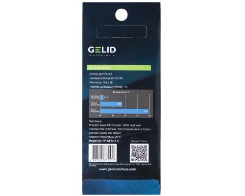 Термопрокладка Gelid Solutions GP-Ultimate Thermal Pad 120x20x1.5 mm (TP-GP04-R-C)