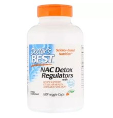 Вітамін Doctor's Best N-Ацетилцистеїн, NAC Detox Regulators, 180 гелевих капсул (DRB-00517)