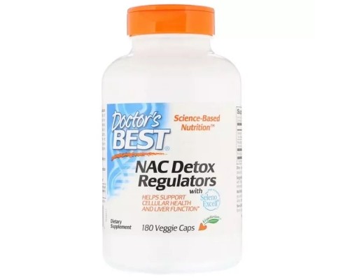 Вітамін Doctor's Best N-Ацетилцистеїн, NAC Detox Regulators, 180 гелевих капсул (DRB-00517) Вітамін Doctor's Best N-Ацетилцистеїн, NAC Detox Regulators, 180 гелевих капсул (DRB-00517)