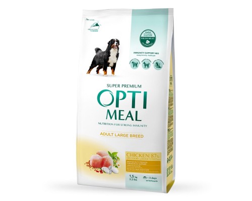 Сухий корм для собак Optimeal для великих порід зі смаком курки 1.5 кг (4820083905360)