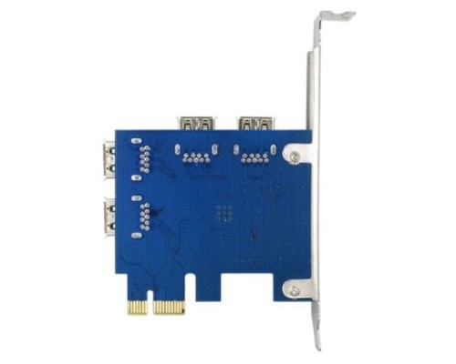 Адаптер Dynamode PCI-E x1-x16 to 4 PCI-E USB3.0 (RX-riser-card-PCI-E-1-to-4) 