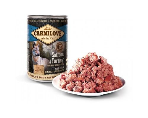Консерви для собак Carnilove Dog з лососем та індичкою 400 г (8595602529278)