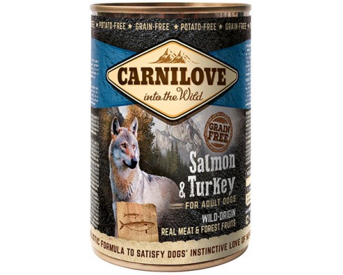 Консерви для собак Carnilove Dog з лососем та індичкою 400 г (8595602529278)