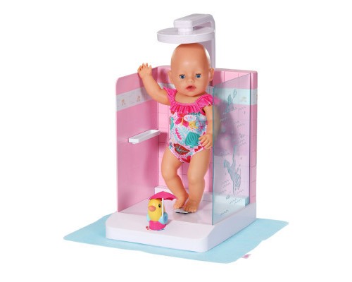 Аксесуар до ляльки Zapf Автоматична душова кабінка Baby Born - Купаємося з качечкою (830604)