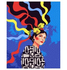 Картина по номерам Santi Стрічки у волоссі 40*50 см (954368)