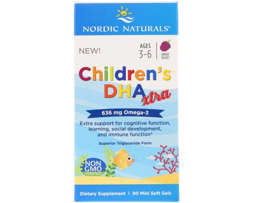 Жирні кислоти Nordic Naturals Риб'ячий Жир (ДГК) Для Дітей (3-6 років), 636 мг, Ягідний смак, Childr (NOR02721)