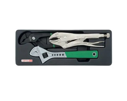 Набір інструментів Toptul шарнірно-губцевого 3 од. (у ложементі) (GBAT0301)