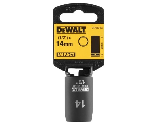 Головка торцева DeWALT IMPACT ударна коротка, 1/2 х 14 мм (DT7532)