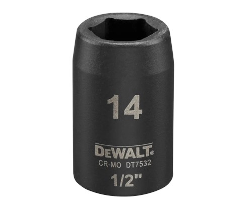 Головка торцева DeWALT IMPACT ударна коротка, 1/2 х 14 мм (DT7532)