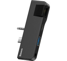 Концентратор Baseus USB3.1 Type-C+3.5mm toUSB 3.0/RJ45/Type-C/3.5mm forSurfaceGo (CAHUB-FG01)