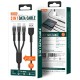 Дата кабель USB 2.0 AM to Lightning + Micro 5P + Type-C PD-B94th Black Proda (PD-B94th-BK)