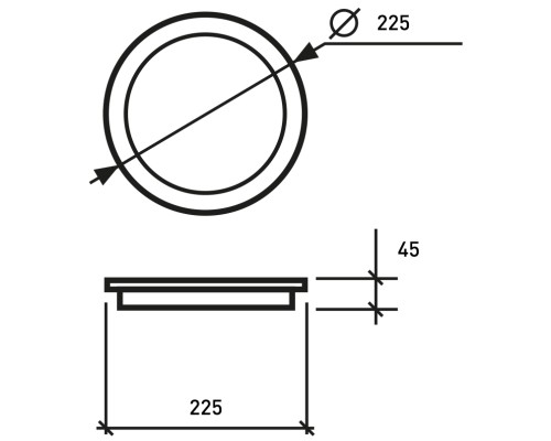 Світильник Eurolamp GL 38W 5000K (LED-NLR-38/5)
